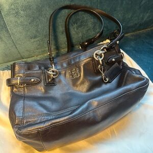 Coach Colette Black Leather Bag